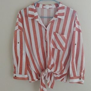 Eden & Olivia women's size large striped blouse